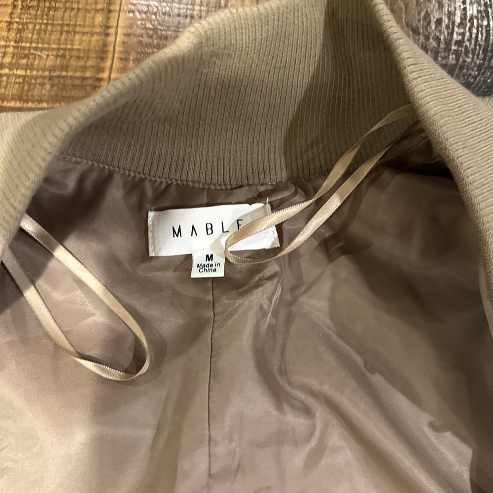 MABLE Long Sleeve Two Way Jacket Womens Size Medium Bomber - Picture 3 of 7